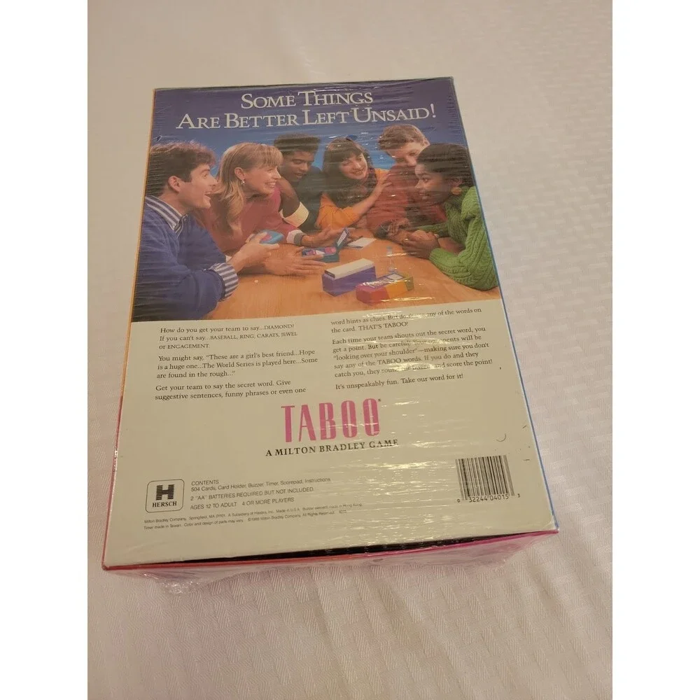 VTG TABOO Board Game Unspeakable Fun 100% New Sealed Year 2000